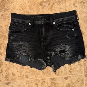 Express Distressed Dark Grey Shorts